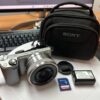 Sony Alpha NEX-5T 16.1MP Digital Camera - 32GB SD, Battery, Case - Tested Works