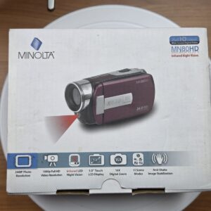 Minolta MN80NV 1080p HD Touchscreen Digital Camcorder purple