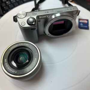 Sony Alpha NEX-5T 16.1MP Digital Camera - 32GB SD, Battery, Case - Tested Works