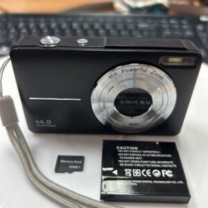 DC403 Digital Camera Compact 1080P 44.0MP Black Digicam y2k - Tested & Working
